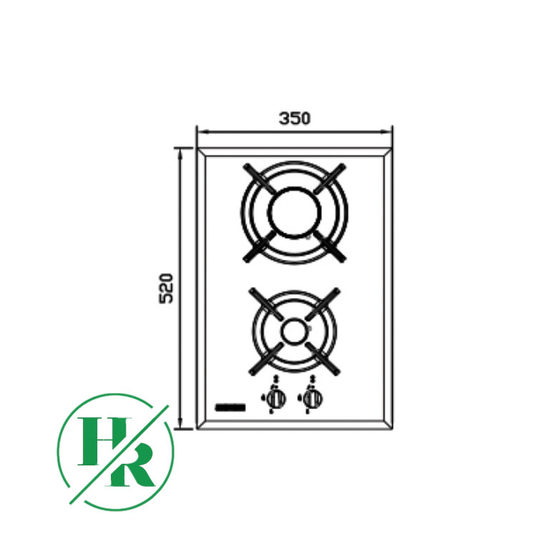 اجاق گاز شیشه ای ایرانی مدل G-2352 i برند استیل البرز