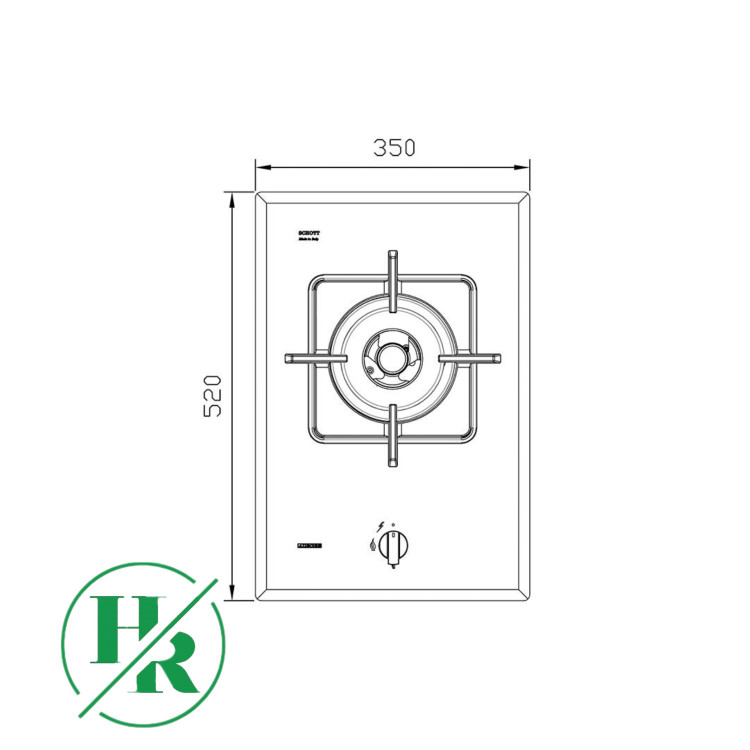 اجاق گاز شیشه ای ایرانی مدل G-1351 i برند استیل البرز